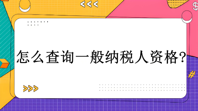 全國(guó)一般納稅人資格查詢