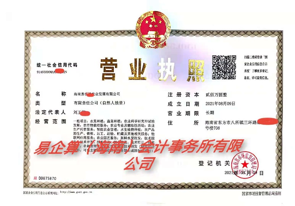 企企業(yè)投資項(xiàng)目備案-海南/?？?三亞代辦-易企算會(huì)計(jì)事務(wù)所有限公司
